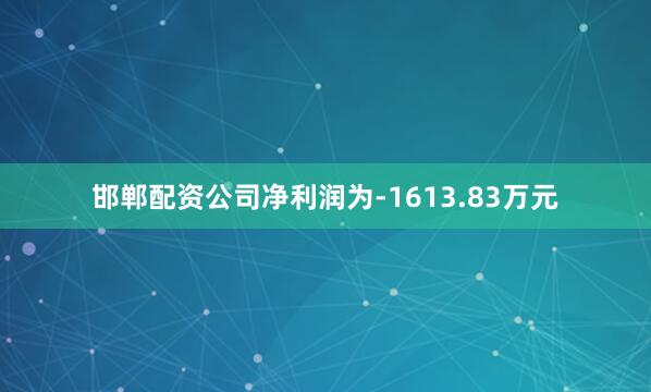 邯郸配资公司净利润为-1613.83万元